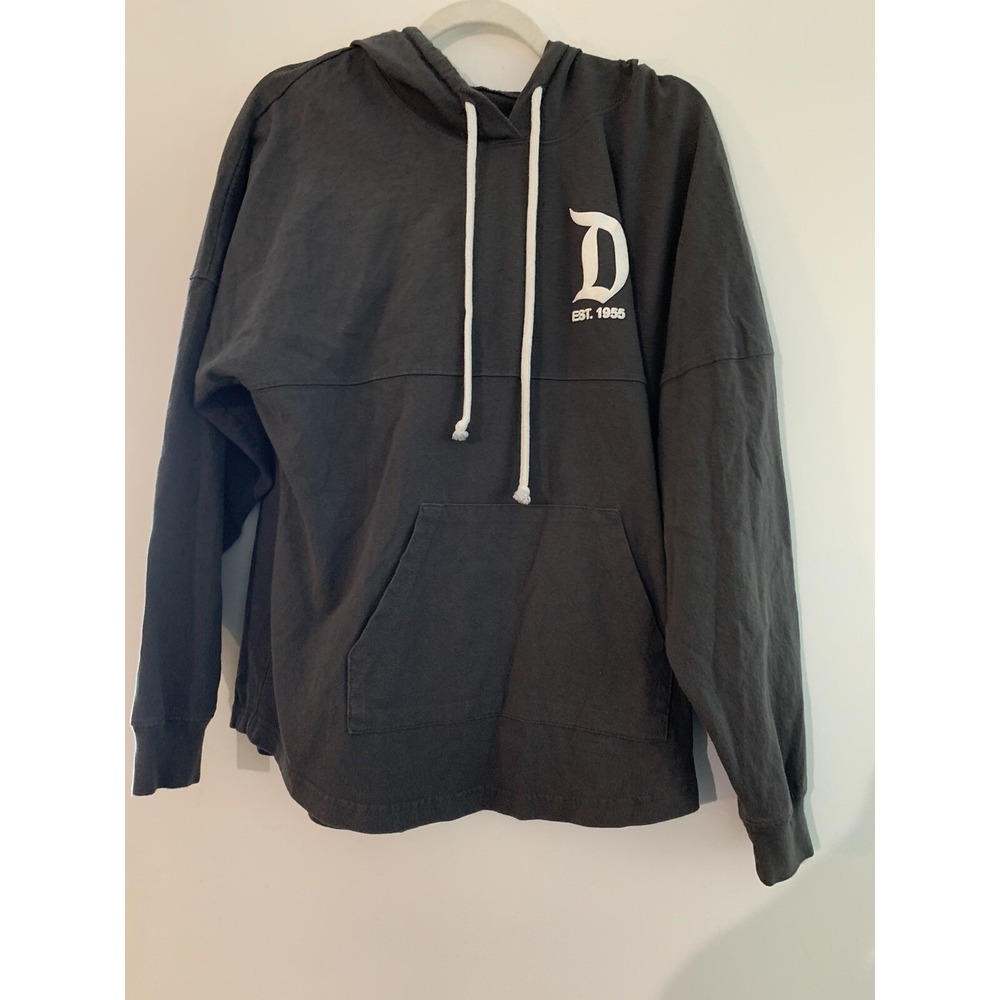 Disney Parks Spirit Jersey Hoodie Mens Medium Gray Long Sleeve